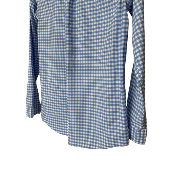 Vineyard Vines Boy’s Performance Blue Gingham Long Sleeve Button-Up Shirt 16 L - Picture 6 of 10